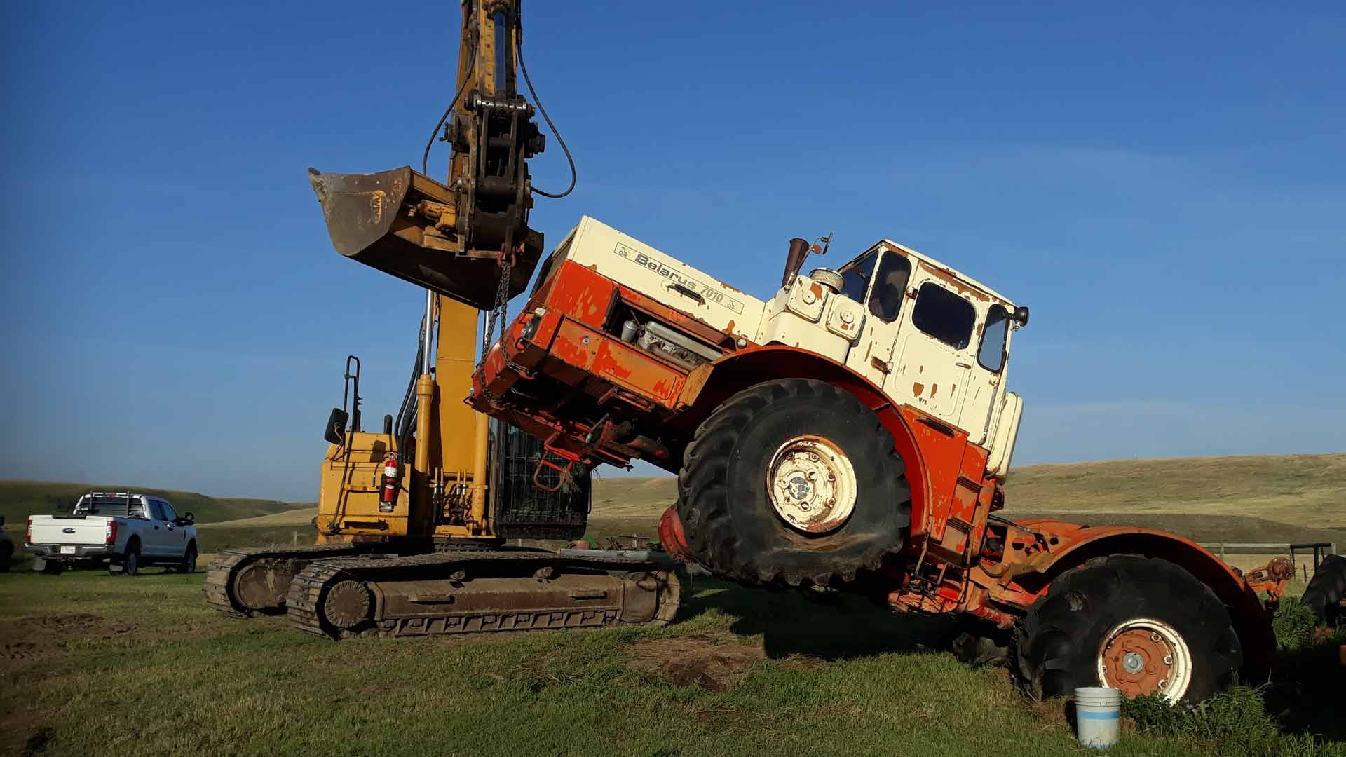 Tractor Being Loaded